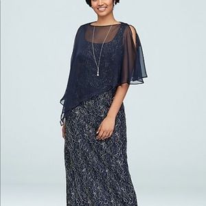 Ignite Evenings gorgeous mother-of-the bride dress with beaded sheer caplet